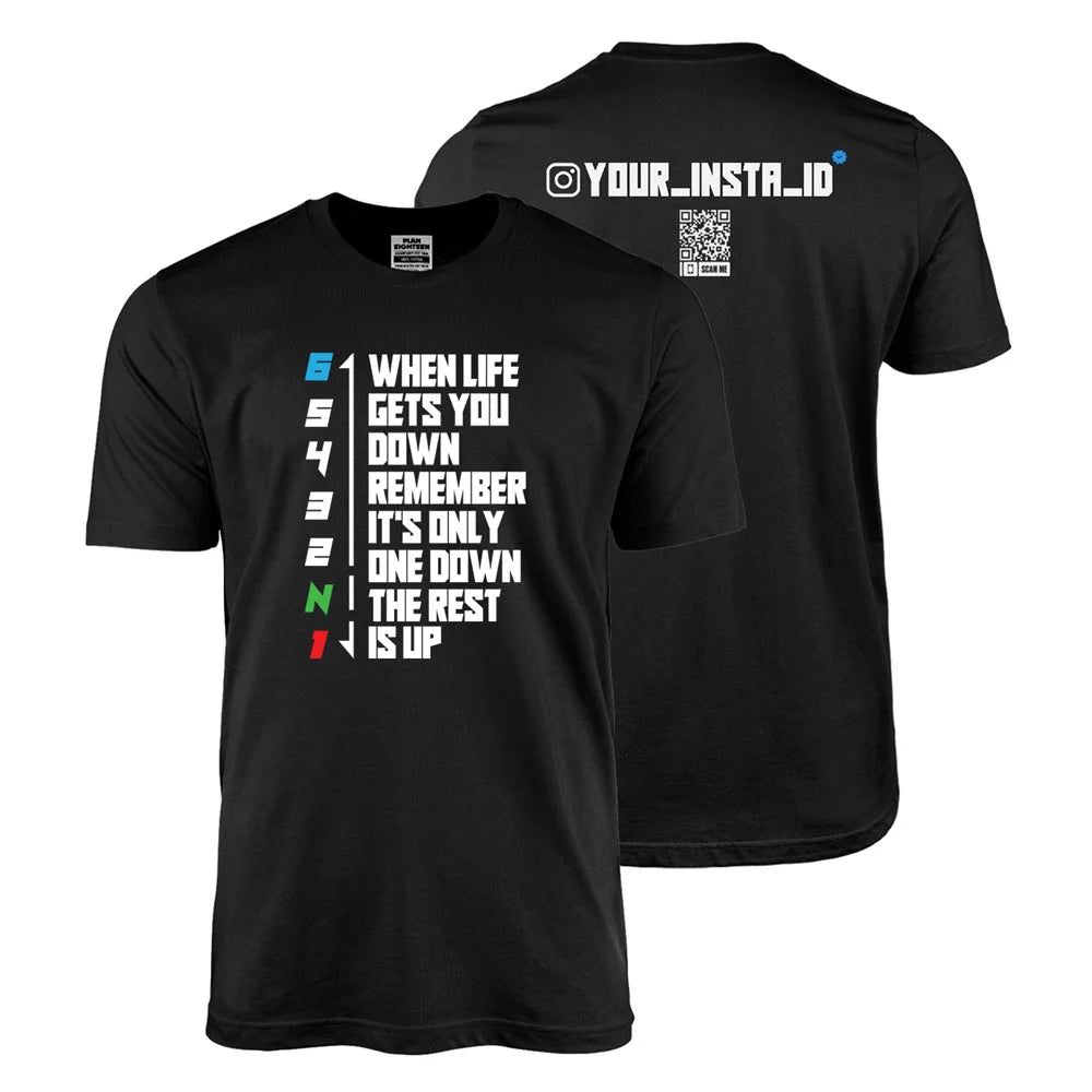Gear Shift Life Quote Tshirt Design for Bikers Half Sleeve Main image