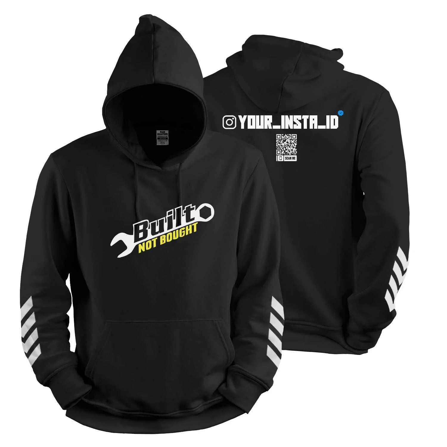 built not bought hoodie Main image