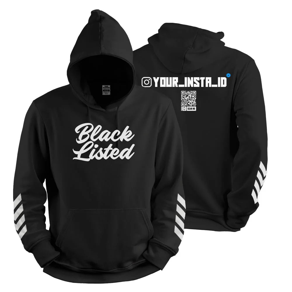 Black Listed - Custom Instagram ID T-shirt Hoodie Main image