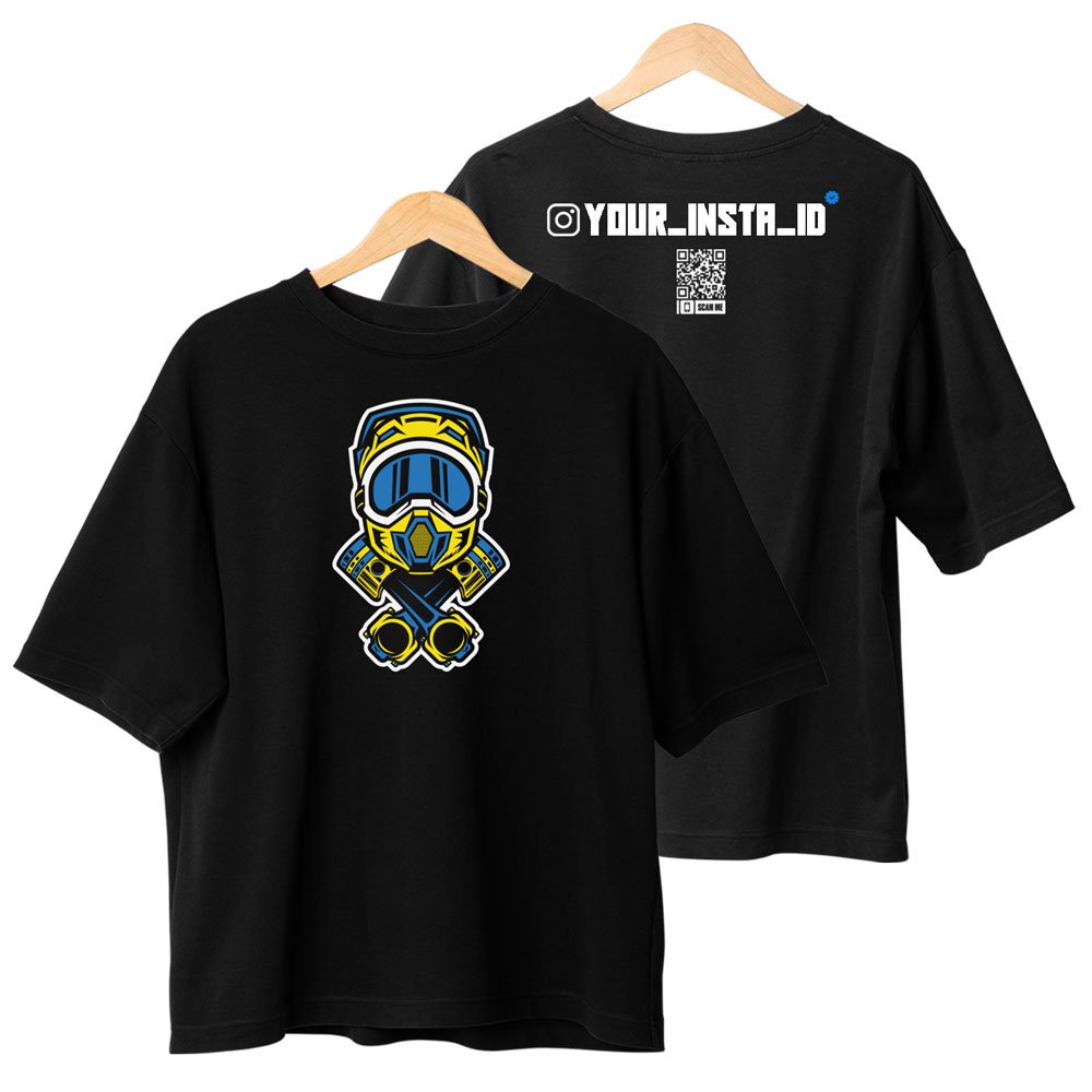 Graphics Helmet Instagram Tshirt Oversized