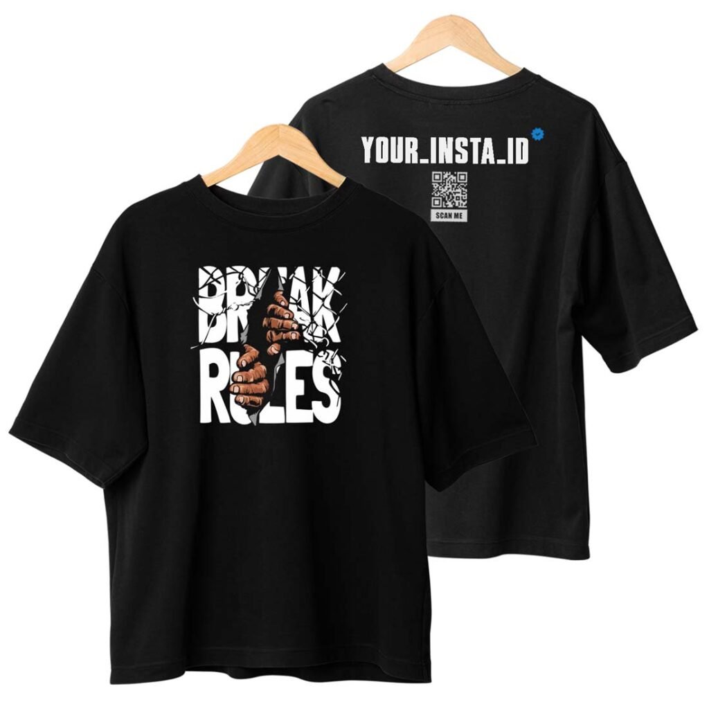Break The Rules Instagram ID T-shirt - Oversized