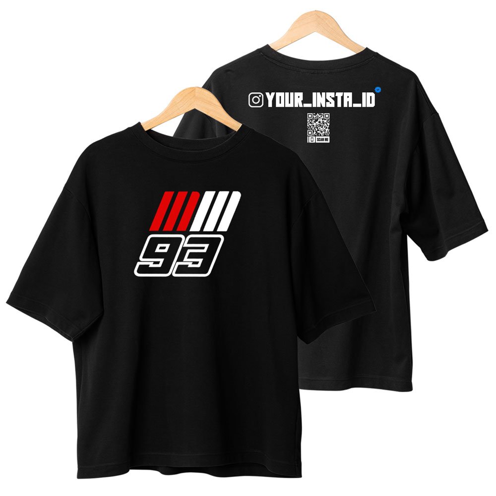 MM93 - Custom Instagram ID T-shirt Oversized