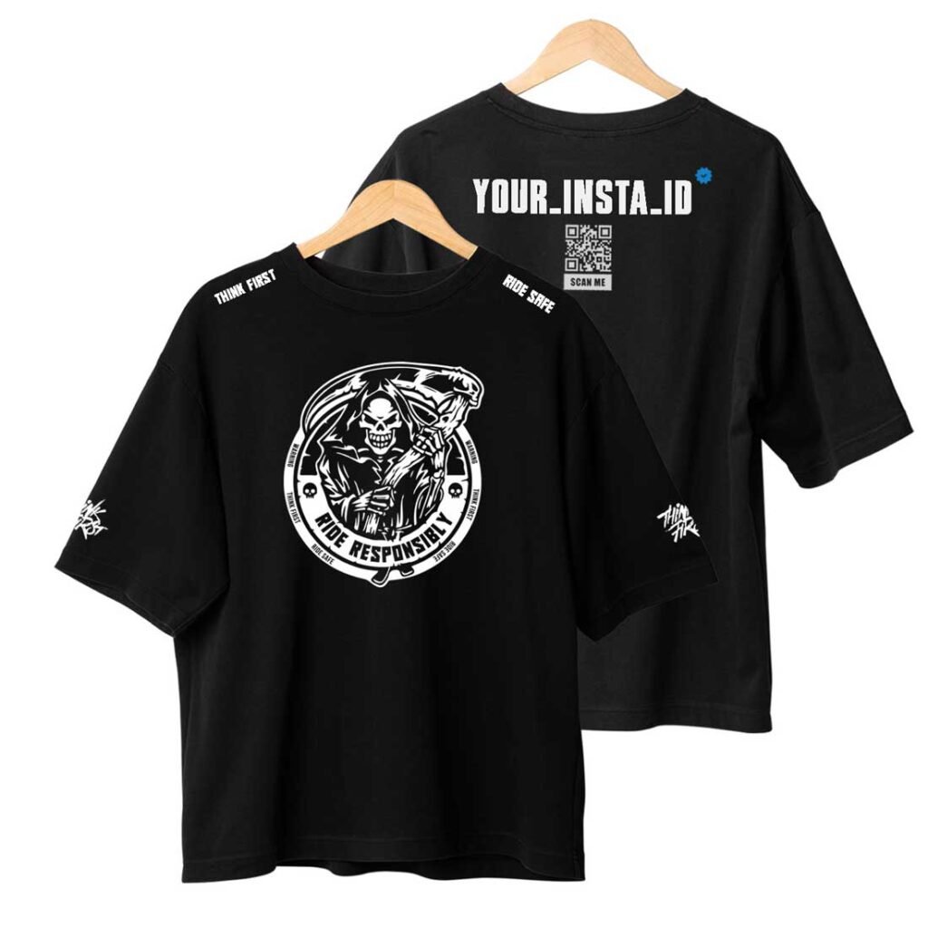 Ride Responsibly Instagram ID T-shirt oversized